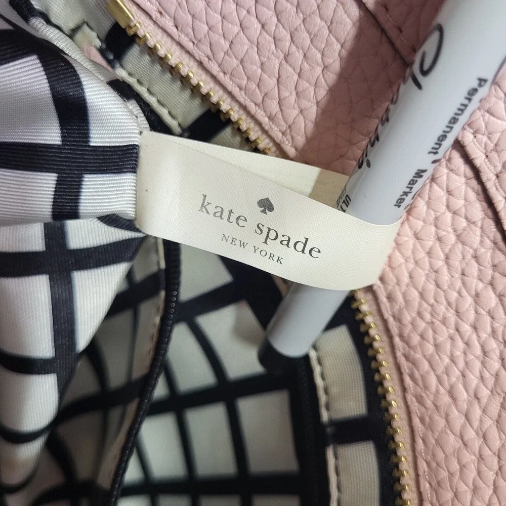 Kate Spade Holden Street Lanie Bag Pebbled Leather Pink Adjustable Strap Zip Top